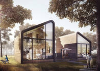 हॉलिडे स्टील होम किट के लिए आधुनिक डिजाइन प्रीफैब लाइट स्टील गार्डन स्टूडियो