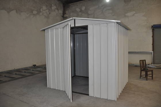 China White Moisture Proof Construction Steel Metal  Shelters / Car Sheds With Light Steel Frame