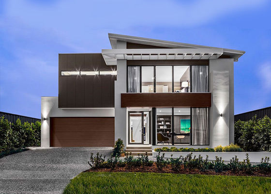 ऑस्ट्रेलियाई स्टेंडर लाइट स्टील फ्रेमिंग प्रोजेक्ट प्रीफैब ए किटसेट होम्स पैनलकृत