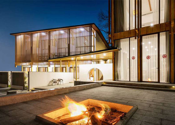 हल्के गेज स्टील फ्रेम पूर्वनिर्मित होटल बहु-परिवार घर दो मंजिल तेजी से विधानसभा घर