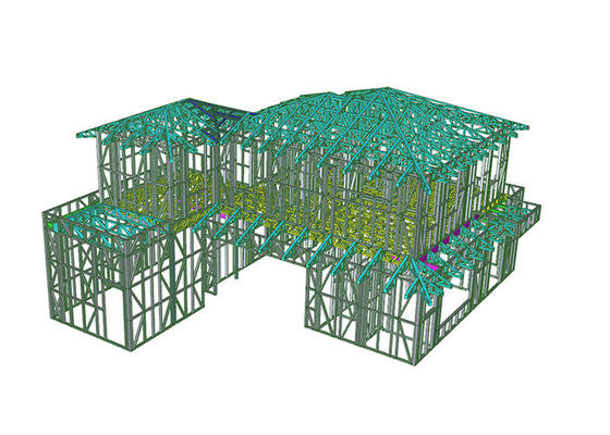 AS/NZS  Prefab Light Guage Steel Frame House Panelized System 2nd Floor Town House
