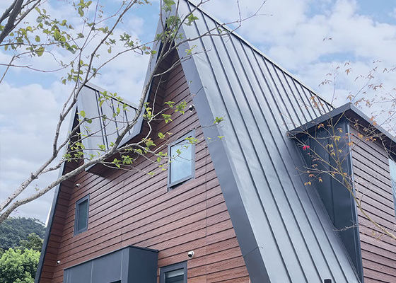 पूर्वनिर्मित घर लकड़ी का डिजाइन चक्रवात प्रतिरोधी बंगला मॉड्यूलर घर