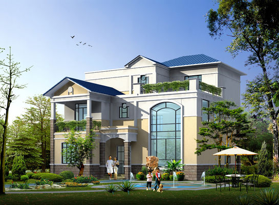 फैक्ट्री निर्माण पैनलाइज्ड सिस्टम इस्पात संरचना पूर्वनिर्मित विला नया डिजाइन कस्टम हाउस