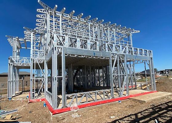 ऑस्ट्रेलियाई मानक 2-मंजिला लाइट स्टील प्रीफैब मॉड्यूलर होम विला, जिसमें 4 बेडरूम और 3 बाथरूम हैं