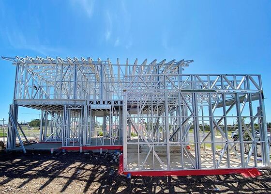 ऑस्ट्रेलियाई मानक 2-मंजिला लाइट स्टील प्रीफैब मॉड्यूलर विला, 8 सप्ताह का निर्माण समय