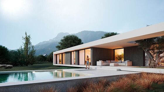 AS/US प्रीफैब लाइट गेज स्टील फ्रेम सिंगल फैमिली होम बंगला स्टील हाउस किट