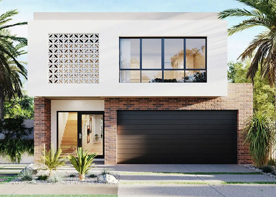 3 बेडरूम प्रीफैब्रिकेटेड हाउस विला मॉड्यूलर होम किट थर्मल मेटल साइडिंग क्लैडिंग के साथ