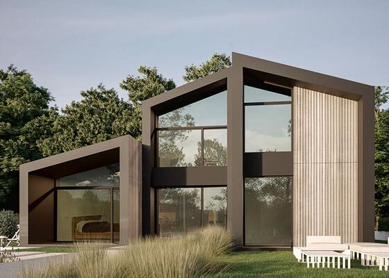 अनुकूलित प्रीफैब हाउस विला और आउटडोर एल्यूमीनियम खिड़कियों और दरवाजों के साथ कार्यालय भवन