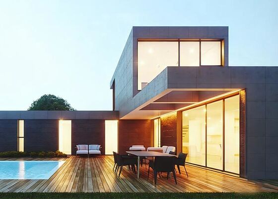 आईसीसी-ईएस प्रमाणन बहुमंजिला इस्पात संरचना विला पूर्वनिर्मित हल्के इस्पात घर