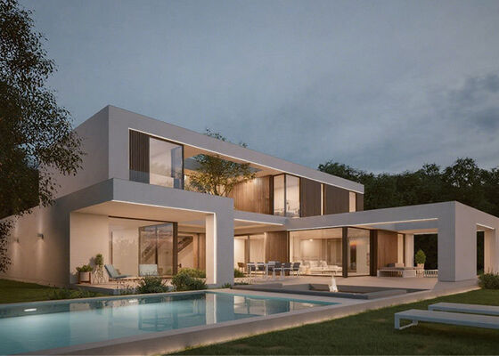 आधुनिक डिजाइन मॉड्यूलर होम प्रीफैब लिविंग हाउस AS/US मानक के साथ पैनलाइज्ड होम किट