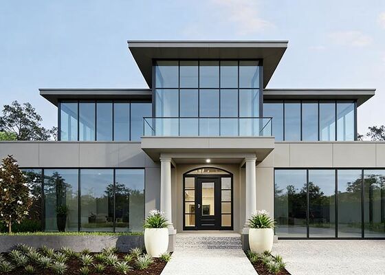 आधुनिक प्रीफैब पैनलयुक्त होम किट मॉड्यूलर होम्स AS/US स्टैंडर्ड लाइट स्टील फ्रेम हाउस विला