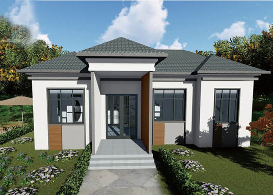 डब्ल्यूपीसी क्लैडिंग प्री निर्मित होम साइक्लोन प्रूफ मॉडर्न प्रीफैब होम किट