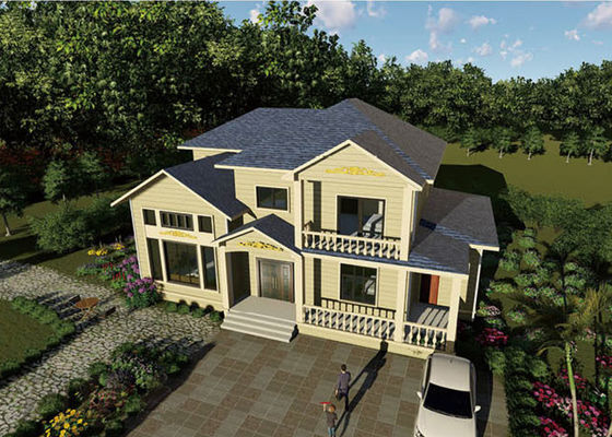 आईसीसी-ईएस प्रमाणन प्रीफैब्रिकेटेड हाउस विला लाइट स्टील फ्रेम हाउस सर्वोत्तम मूल्य के साथ