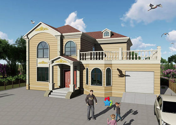 अल्ट्रा मॉडर्न प्रीफैब हाउस लाइट स्टील फ्रेम हाउस किट