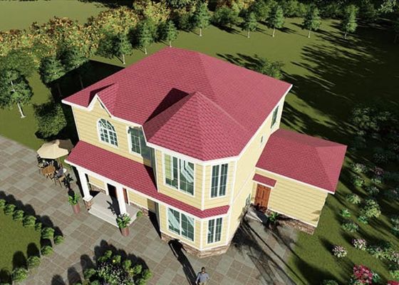 एलएसी पैनल रीसाइक्लेबल ग्रीन प्रीफैब हाउस अनुकूलन योग्य लाइट गेज स्टील प्रीफैब विला