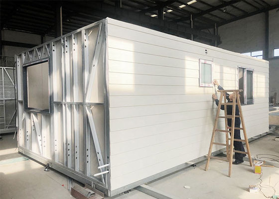 Prefabricated Light Steel Frame Houses / Hurricane Resistant Prefab House Granny Flat