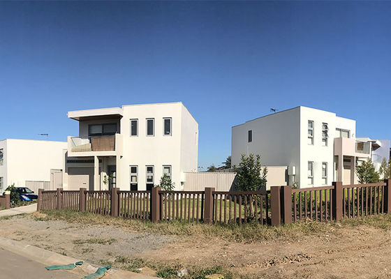 कस्टम डिजाइन और आसान असेंबली लाइट स्टील फ्रेम प्रीफैब हाउस, विला और टाउनहाउस