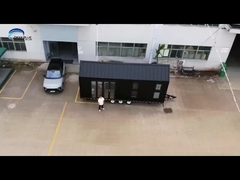 मॉड्यूलर लाइट स्टील स्ट्रक्चर प्रीफैब मिनी हाउस ऑन व्हील्स विथ ट्रेलर फॉर Airbnb