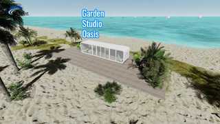 हल्के स्टील फ्रेम के साथ प्रीफैब्रिकेटेड गार्डन स्टुइडो चिको एप्पल केबिन हवा